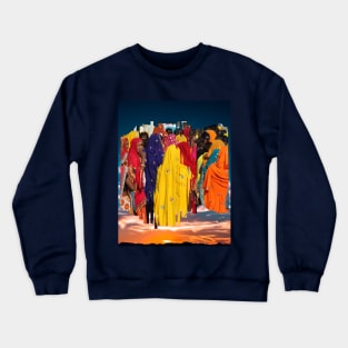 colorful vibrant exotic design Crewneck Sweatshirt